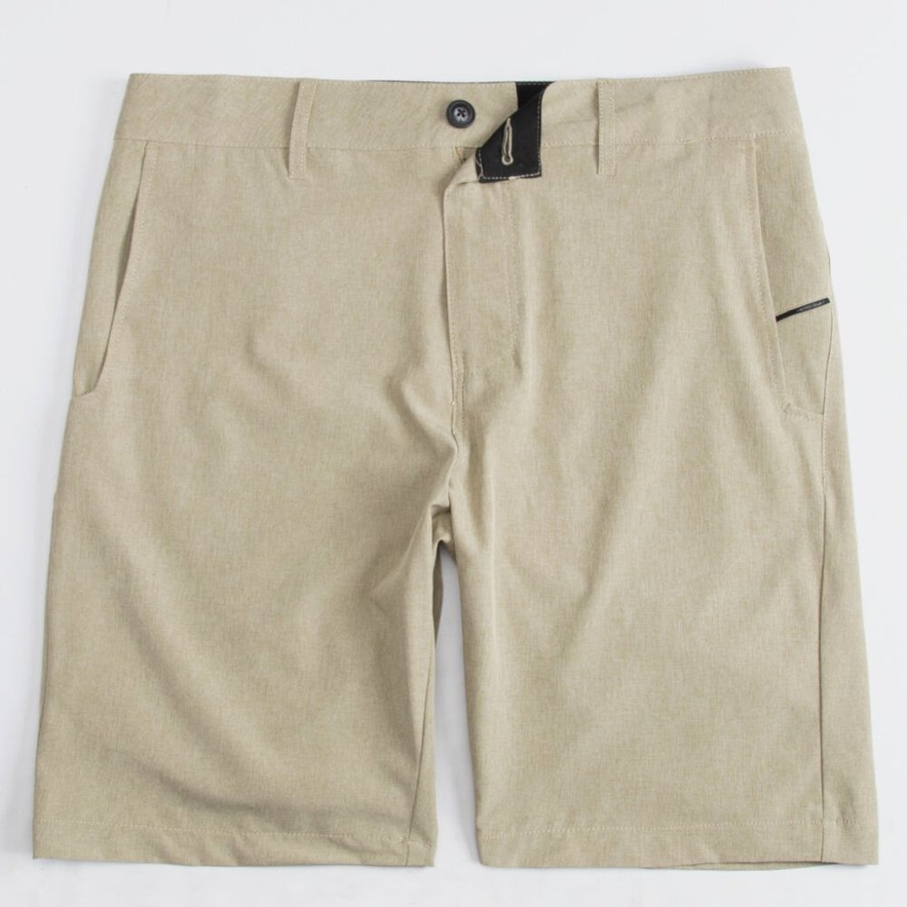 Tilly's Nitrous Black Mens Tan Hybrid Short